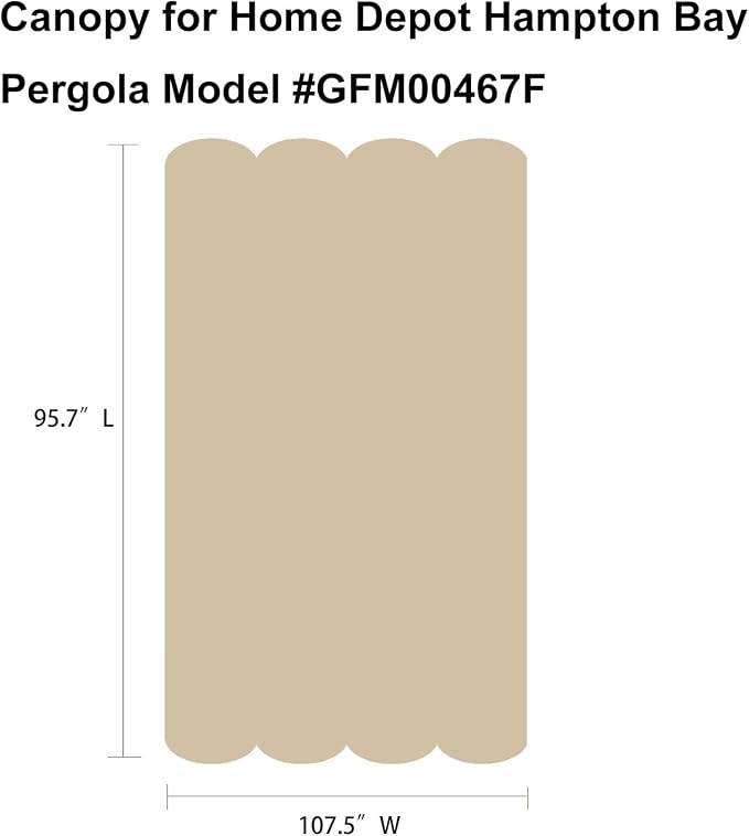 Pergola Shade Cover Replacement Canopy Top Compatible - Image 4
