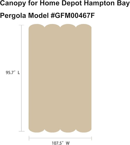 Pergola Shade Cover Replacement Canopy Top Compatible - Image 4