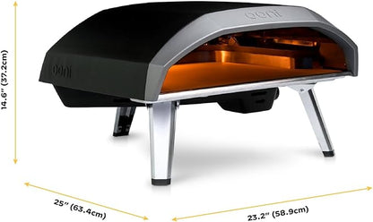 Ooni Koda 16 Natural Gas Pizza Oven - Ultimate Pizza Oven Bundle - Includes 14" Perforated Pizza Peel, Turning Peel and Koda 16 Cover