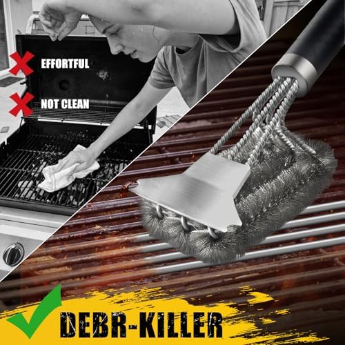 Grill Brush with Detachable Handle, Non-Slip BBQ Grill Brush - Image 3
