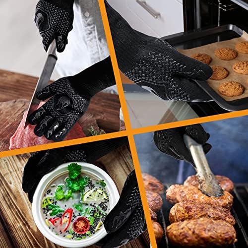 BBQ Gloves 1472F Heat Resistant Non-Slip Silicone 13.5in - Image 5