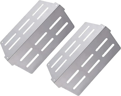 GasSaf Heat Deflector Replacement for Weber 65505 7622, Genesis 300 Series(2011-Newer) E310 E320 E330 S310 S320 S330 with Front-Mounted Control, Grill Parts for Weber 62756 (2PCS 13 1/4” x 8 3/4")