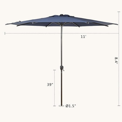 Abba Patio 11FT Lyon Outdoor Patio Umbrella Outdoor Table Umbrella - Image 7