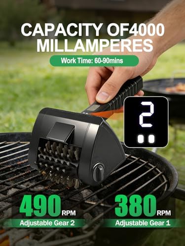 Electric Grill Brush, Cordless Rechargeable BBQ Cleaner - Image 4