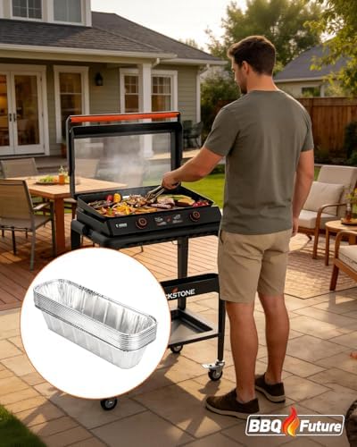 Grease Cup Liners for Blackstone 8001 22" Electric Griddle, Aluminum Foil Drip - Image 6