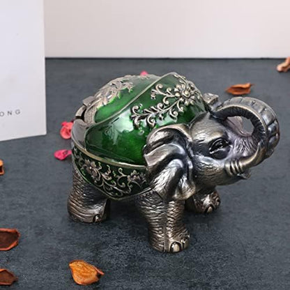 Stand Elephant Ash Tray Vintage Metal Ashtray - Image 5