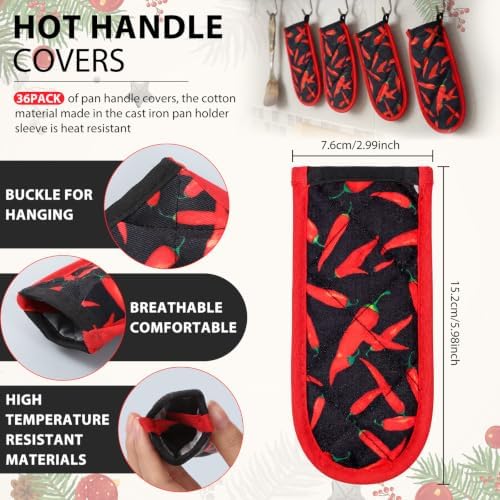 Dandat 36 Pcs Cast Iron Pan Handle Holder Silicone - Image 2