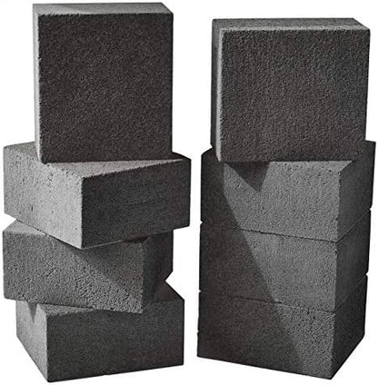 Heavy Duty, Non-Toxic Black Grill Brick Cleaner 8 Pack Reusable Chemical Free by FoodRestaurantSupplies