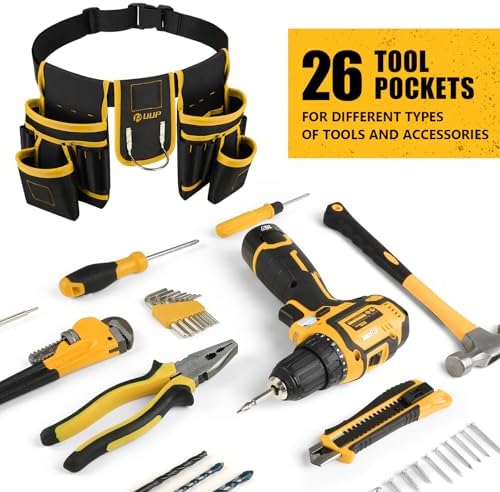 Magnetic Tool Belt for Men, 26 Pockets Heavy Duty Nail Tool Pouch Dad Gift - Image 6
