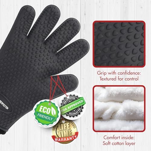 KITCHEN PERFECTION XL Silicone Griddle Gloves - Image 3