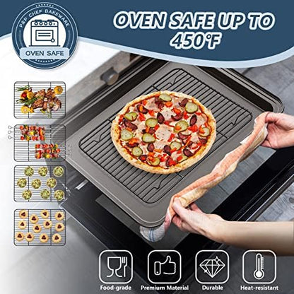 P&P CHEF 15.3" x 11.25" Cooling Baking Wire Racks Pack of 2 - Image 4