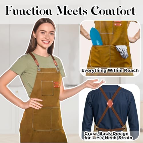Chef Cotton Canvas Apron for Men Women - Image 3