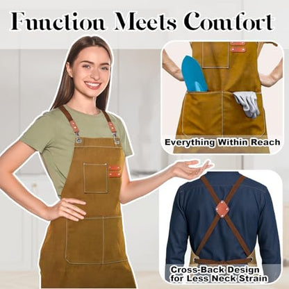 Chef Cotton Canvas Apron for Men Women - Image 3