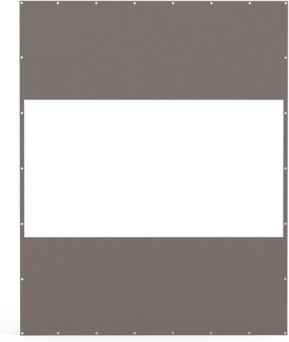 Domi Heavy Duty Outdoor Clear Panel Curtain, 18 oz Waterproof PVC Polyester Curtain, Weather Resistant & Tearproof for Patios, Gazebos, Pergolas, Privacy Screen (10'H x 8'W, Gray)