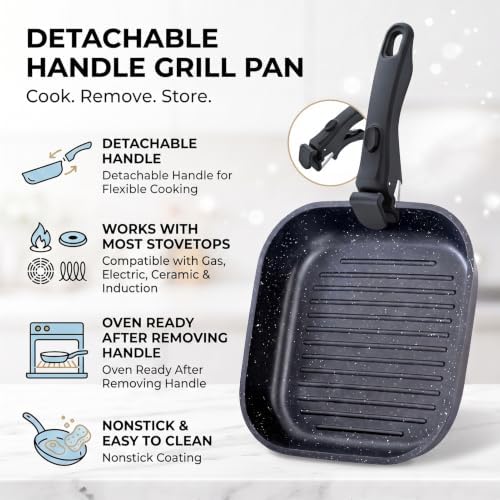 Stove Top Grill Pan, 10.8-Inch Square Pan - Image 2