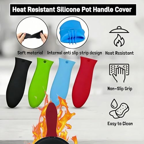 Silicone Hot Handle Covers for Cast Iron Skillet, Pan and Pot, Heat Resistant - Image 6