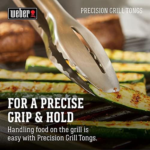 Weber Precision Grill Tongs, 18-Inch Stainless Steel – Non‑Slip Handle - Image 3