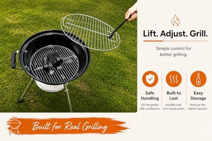 2-Pack 8.5 Inch Cast Iron Grill Grate Lifter - Image 7