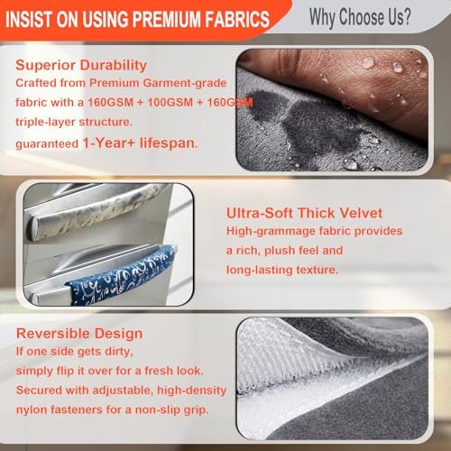 Volecy Refrigerator Handle Covers, Washable Velvet Appliance Door Handle Covers - Image 3