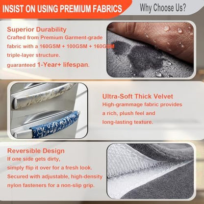 Volecy Refrigerator Handle Covers, Washable Velvet Appliance Door Handle Covers - Image 3