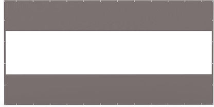 Domi Heavy Duty Outdoor Clear Panel Curtain, 18 oz Waterproof PVC Polyester Curtain, Weather Resistant & Tearproof for Patios, Gazebos, Pergolas, Privacy Screen (8'H x 16'W, Gray)