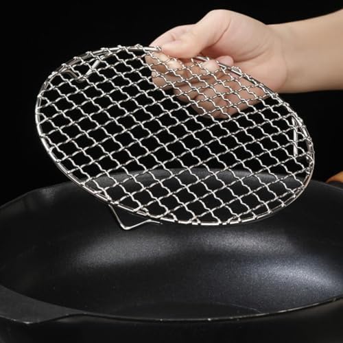 8 Inch Round Cooking Rack with 3 Legs, Stainless Steel Stackable Barbecue Wire - Image 4
