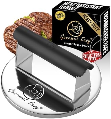 Gourmet Easy Stainless Steel Smash Burger Press by GourmetEasy