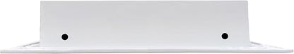 BUILDMART - 14x8 White Modern AC Vent Cover - Decorative Air Vent - Standard Linear Slot Diffuser - Register Grille for Ceiling, Walls & Floors - Texas Buildmart