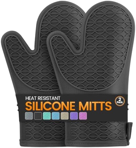 Silicone Oven Mitts, Heat Resistant 2PCS Oven Mitts by Unknown