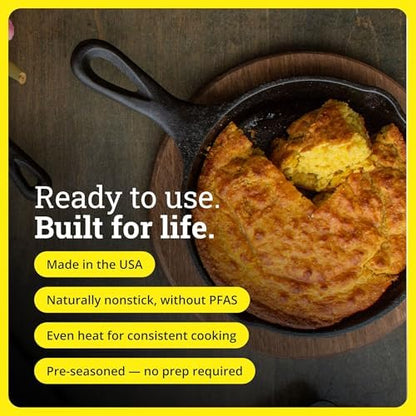 Lodge Pre-Seasoned Cast Iron Skillet, 6.5 Inches - Image 3