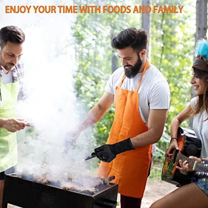 BBQ Gloves 1472F Heat Resistant Non-Slip Silicone 13.5in - Image 6