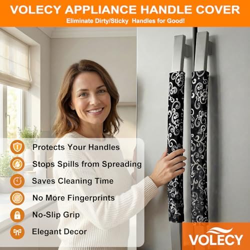 Volecy Refrigerator Door Handle Covers, Velvet Non-Slip Adjustable Handle - Image 7