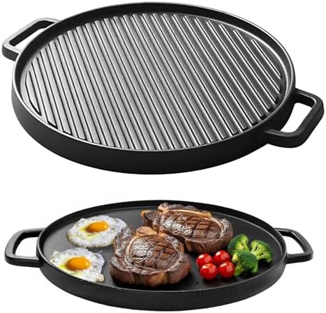 1 Pcs Cast Iron Griddle, 11.8 in Reversible Grill Griddle by Unknown