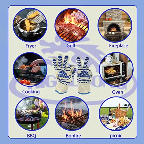BBQ Gloves, Oven Gloves Original 2 Pack1472℉ Extreme Heat Resistant, Grilling - Image 4