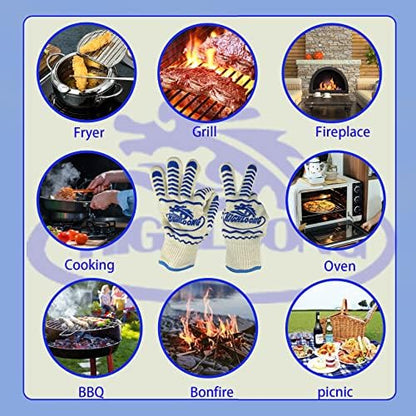 BBQ Gloves, Oven Gloves Original 2 Pack1472℉ Extreme Heat Resistant, Grilling - Image 4