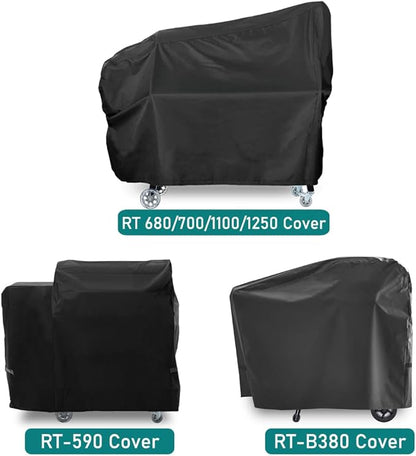 ZJYWSCH Grill Cover for Offset Smoker for Rec Tec Flagship XL 1400 Pellet Smoker Cover Outdoor Waterproof for RecTec RT-1400 Flagship 1400 Wood Pellet Grill Cover Heavy Duty