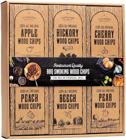 Large Wood Smoking Chips for Smoker by CookingGiftSetCo