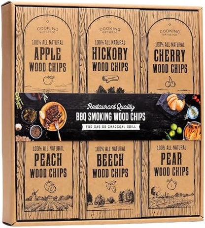 Large Wood Smoking Chips for Smoker by CookingGiftSetCo