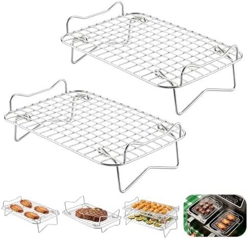 P&P CHEF Air Fryer Grill Rack for Dual Airfryer by PPCHEF