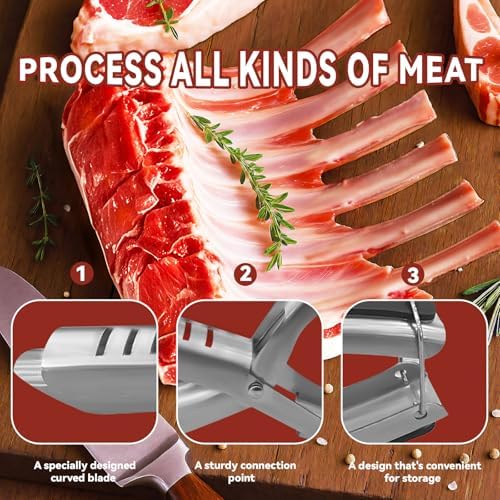 Rib Membrane Remover Stainless Steel Tool Kit, Ergonomic Handle - Image 5