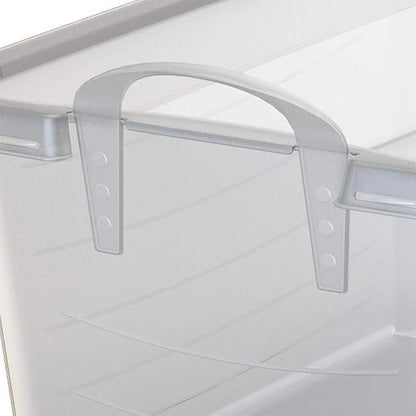 Life Story 6 Pack Light Duty Stackable Storage Bin, 55 Quart Home Organizer, Versatile Lightweight Locking Bins with Carrying Handles, Clear