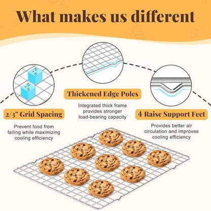 2 PCS Grid Wire Baking Cooling Racks - Image 3