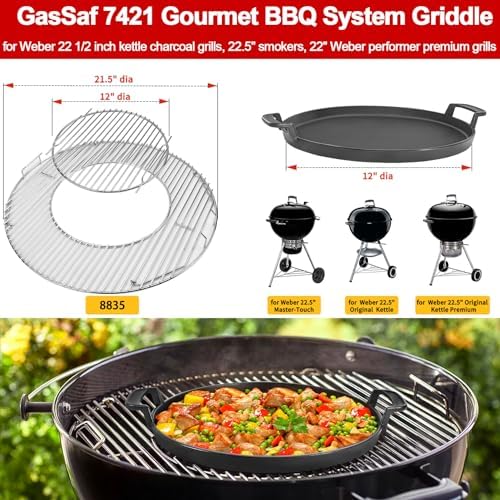 GasSaf 7421 Gourmet BBQ System Griddle - Image 4