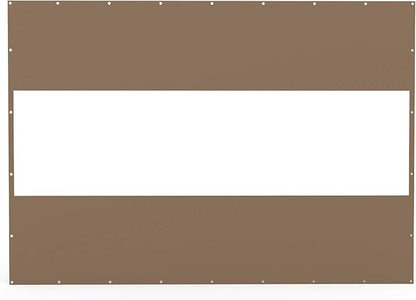 Domi Heavy Duty Outdoor Clear Panel Curtain, 18 oz Waterproof PVC Polyester Curtain, Weather Resistant & Tearproof for Patios, Gazebos, Pergolas, Privacy Screen (7'H x 10'W, Brown)