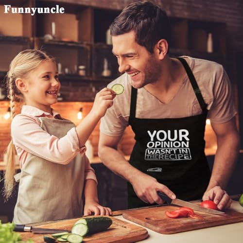 FUNNYUNCLE Funny BBQ Grilling Kitchen Cooking Chef Aprons - Image 3