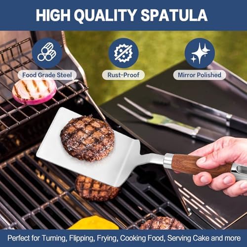 Vayvnt Metal Spatula for Kitchen Use, Stainless Steel Spatula Turner - Image 5