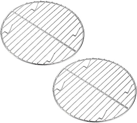 CAMPINGMOON 2pcs Round round cooling rack 304 Stainless Steel Cooking Grid Grill by CAMPINGMOON