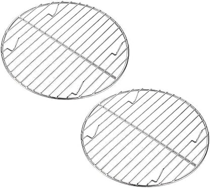CAMPINGMOON 2pcs Round round cooling rack 304 Stainless Steel Cooking Grid Grill by CAMPINGMOON