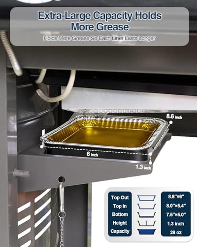 Drip Pans for Weber, Disposable Aluminum Foil Grease Trays for Weber Grills - Image 5