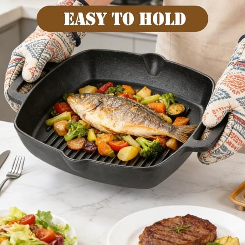 Cast Iron Grill Pan, 11 Inch Griddle Pan - Image 5